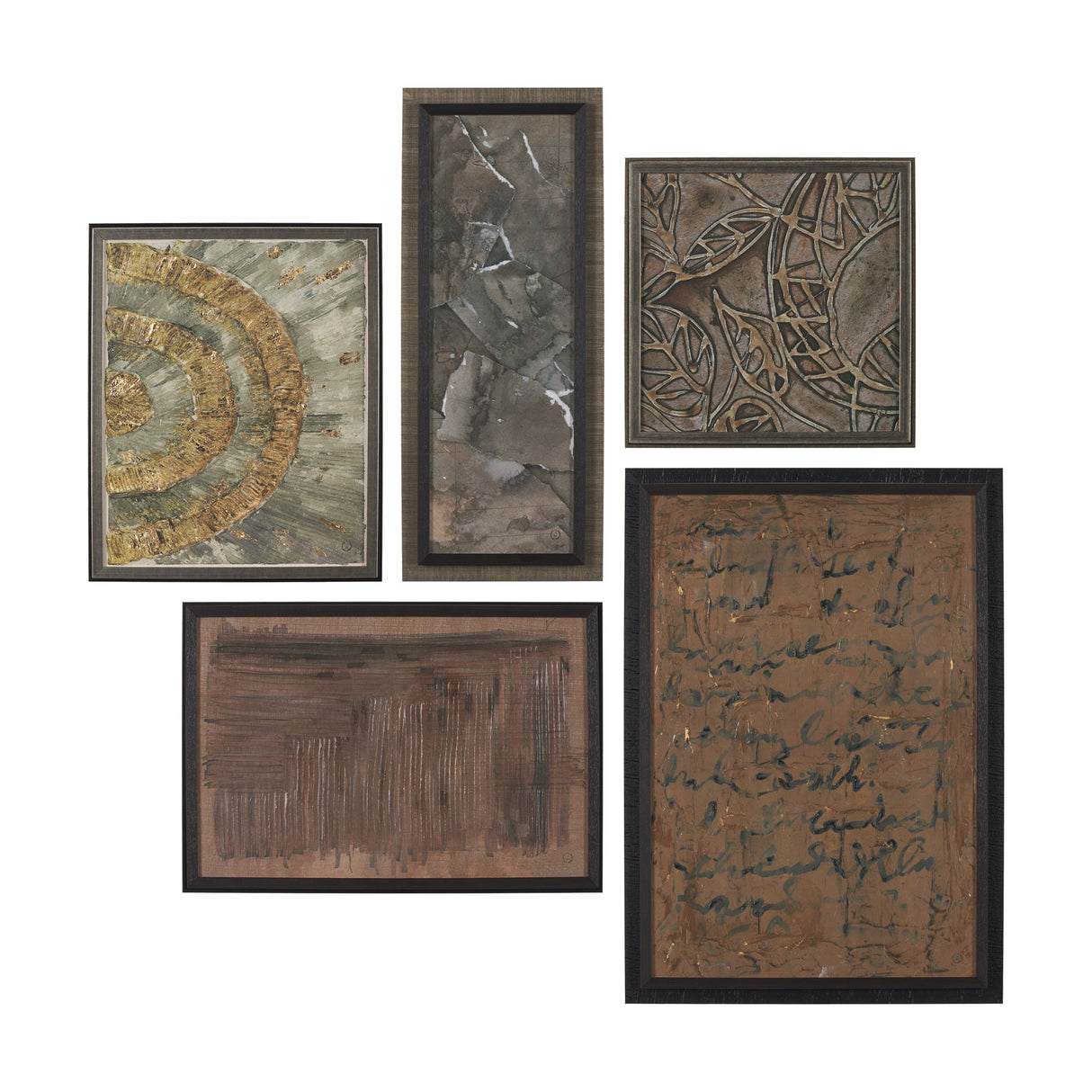Ing (Set of 5) by Mercana Studio a Hand Embellished Framed Art Print from Mercana - Luna Furniture