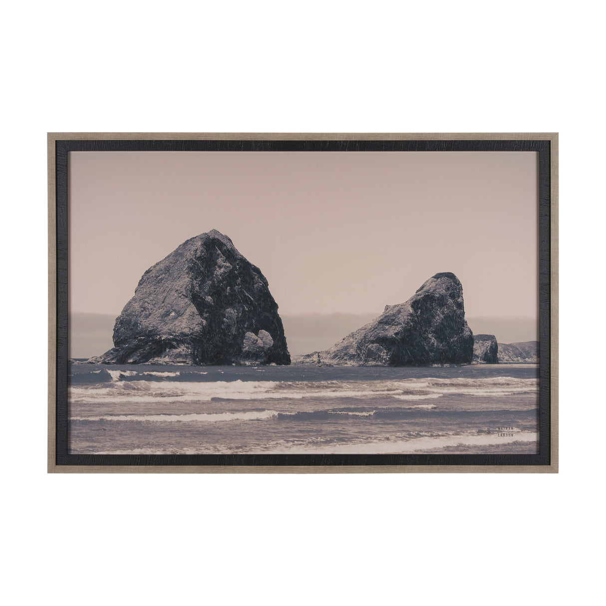 Rocky Shores by Nathan Larson a Hand Embellished Framed Photo Art Print Matted under Glass from Mercana - Luna Furniture