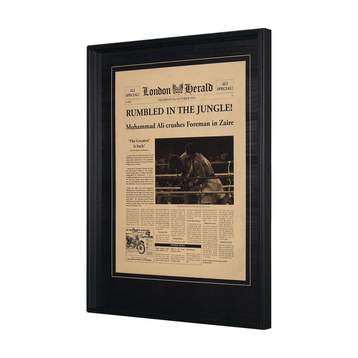 Rumbled In The Jungle! by The Vintage Collection a Hand Embellished Framed Art Print Matted under Gl from Mercana - Luna Furniture