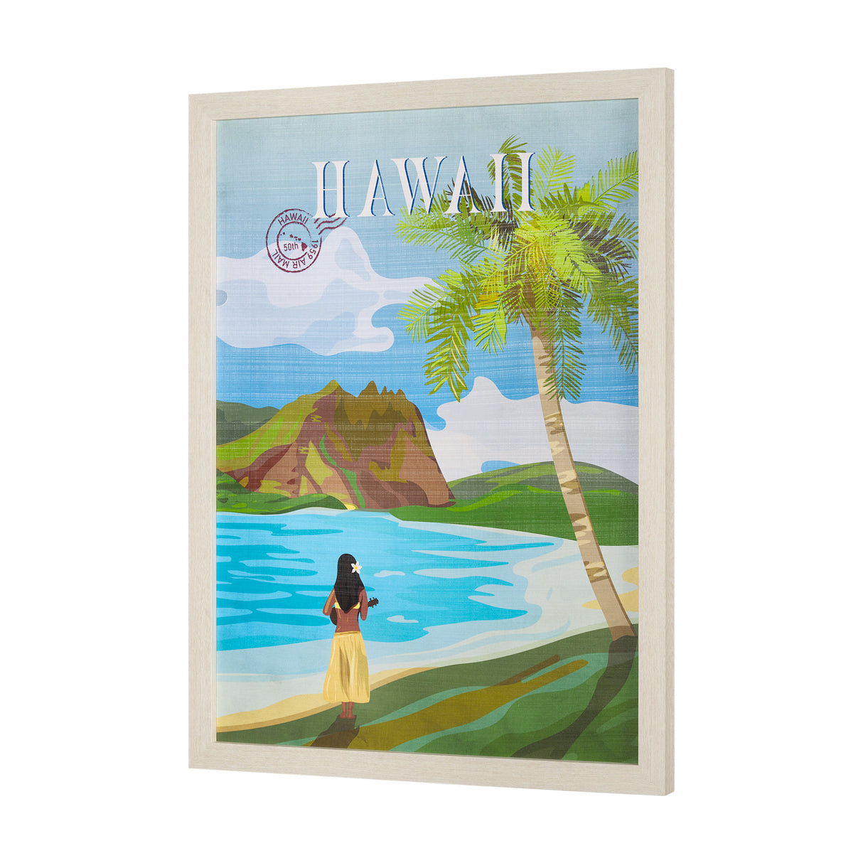Hawaii Go USA (L) by Mercana Studio a Hand Embellished Decograph Framed Art Print from Mercana - Luna Furniture