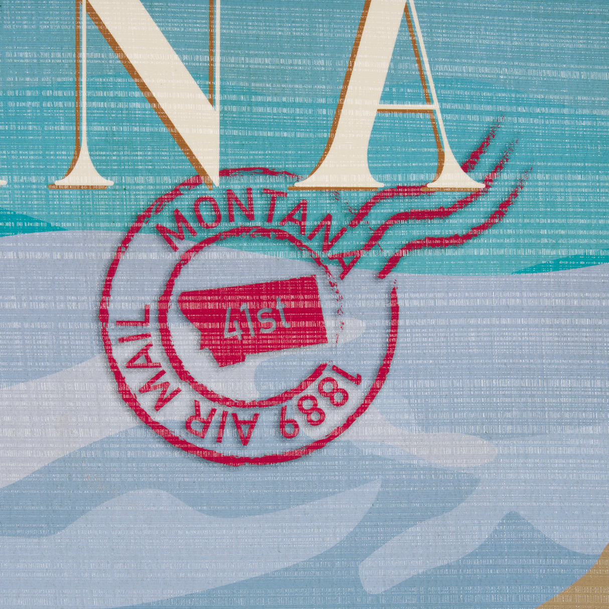 Montana Go USA (L) by Mercana Studio a Hand Embellished Decograph Framed Art Print from Mercana - Luna Furniture