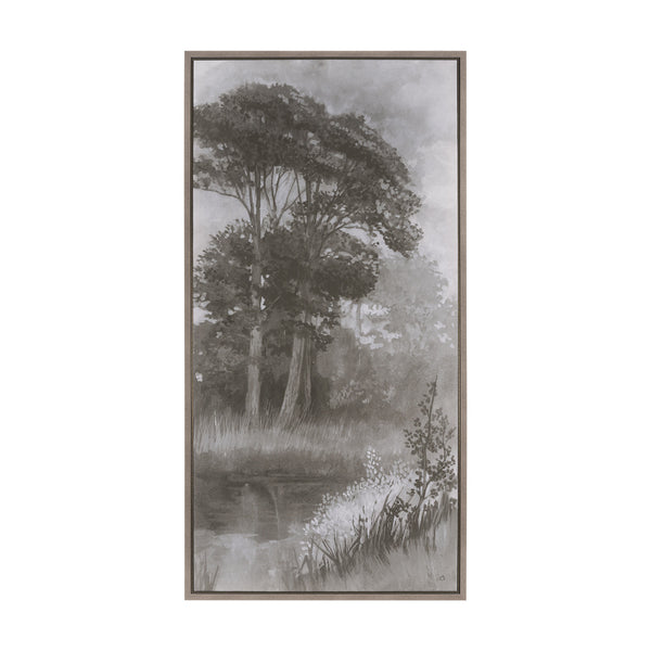 Forest Morning I by Mercana Studio a Hand Embellished Textured Framed Canvas