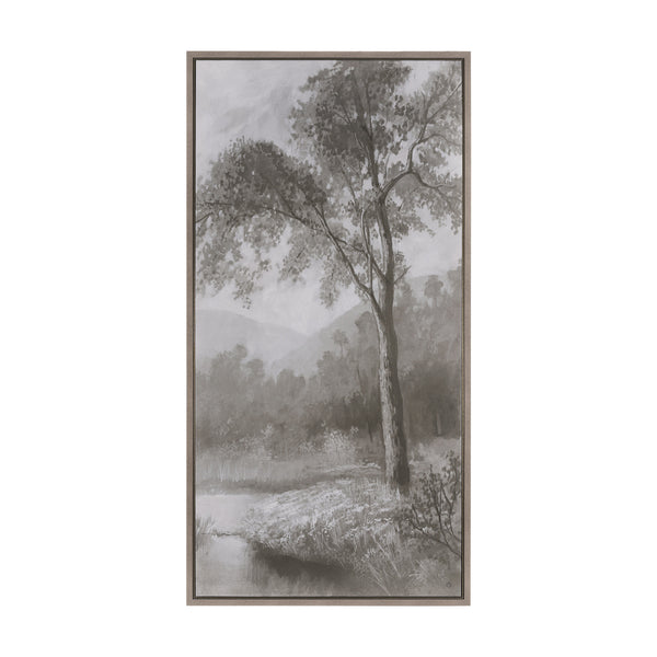Forest Morning II by Mercana Studio a Hand Embellished Textured Framed Canvas