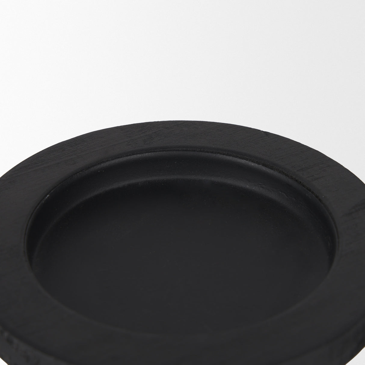 Wanda Matte Black Wood Pillar Candle Holders (Set of 2) from Mercana - Luna Furniture