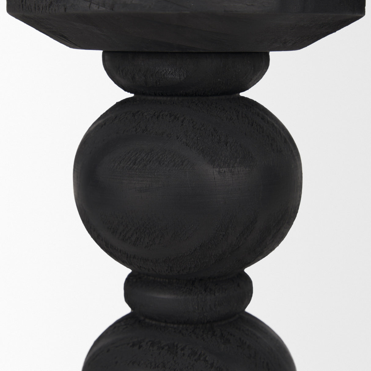 Wanda Matte Black Wood Pillar Candle Holders (Set of 2) from Mercana - Luna Furniture