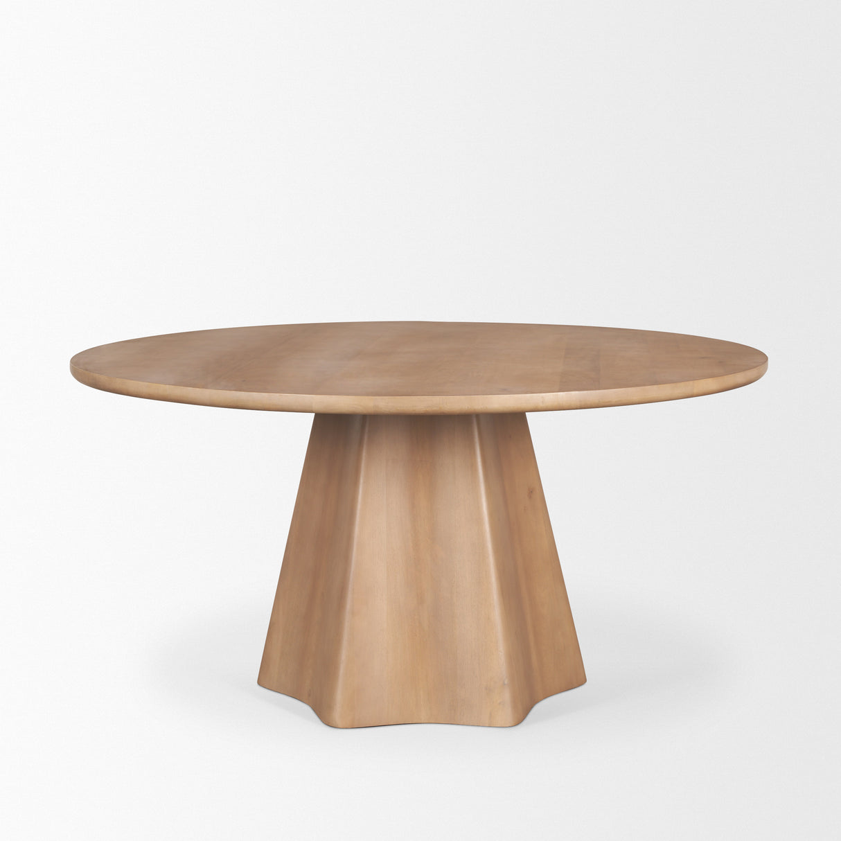 Jovani 60" Solid Light Brown Mango Wood Round Dining Table from Mercana - Luna Furniture