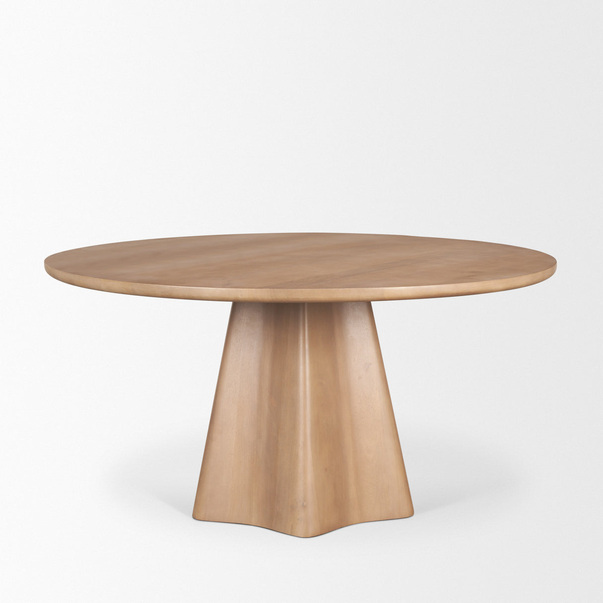 Jovani 60" Solid Light Brown Mango Wood Round Dining Table from Mercana - Luna Furniture