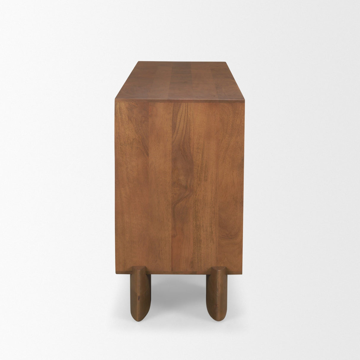 Jonan Medium Brown Wood w/ Dark Aged Brass 2 Door 3 Drawer Sideboard from Mercana - Luna Furniture