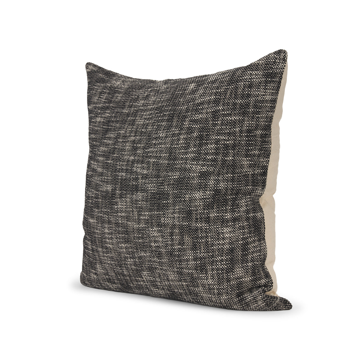 Jalia Cream and Black Cotton Decorative Square Pillow Cover from Mercana - Luna Furniture