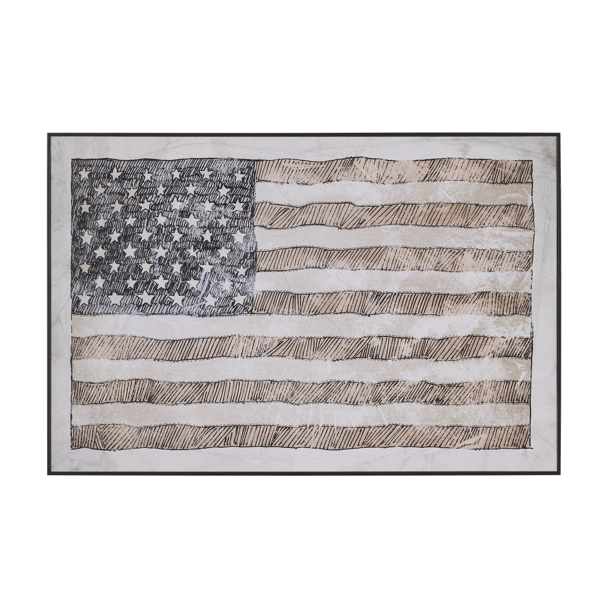 USA Flag by Mercana Studio a Hand Embellished Framed Art Print from Mercana - Luna Furniture