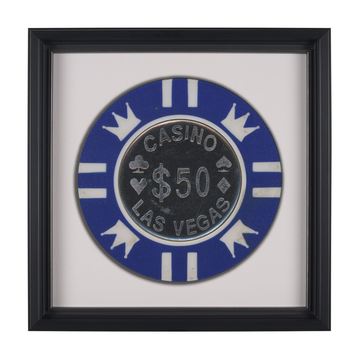 Casino 50 Dollar Vegas Poker Chip By Zap Studio Framed Art Photograph Print under Glass from Mercana - Luna Furniture