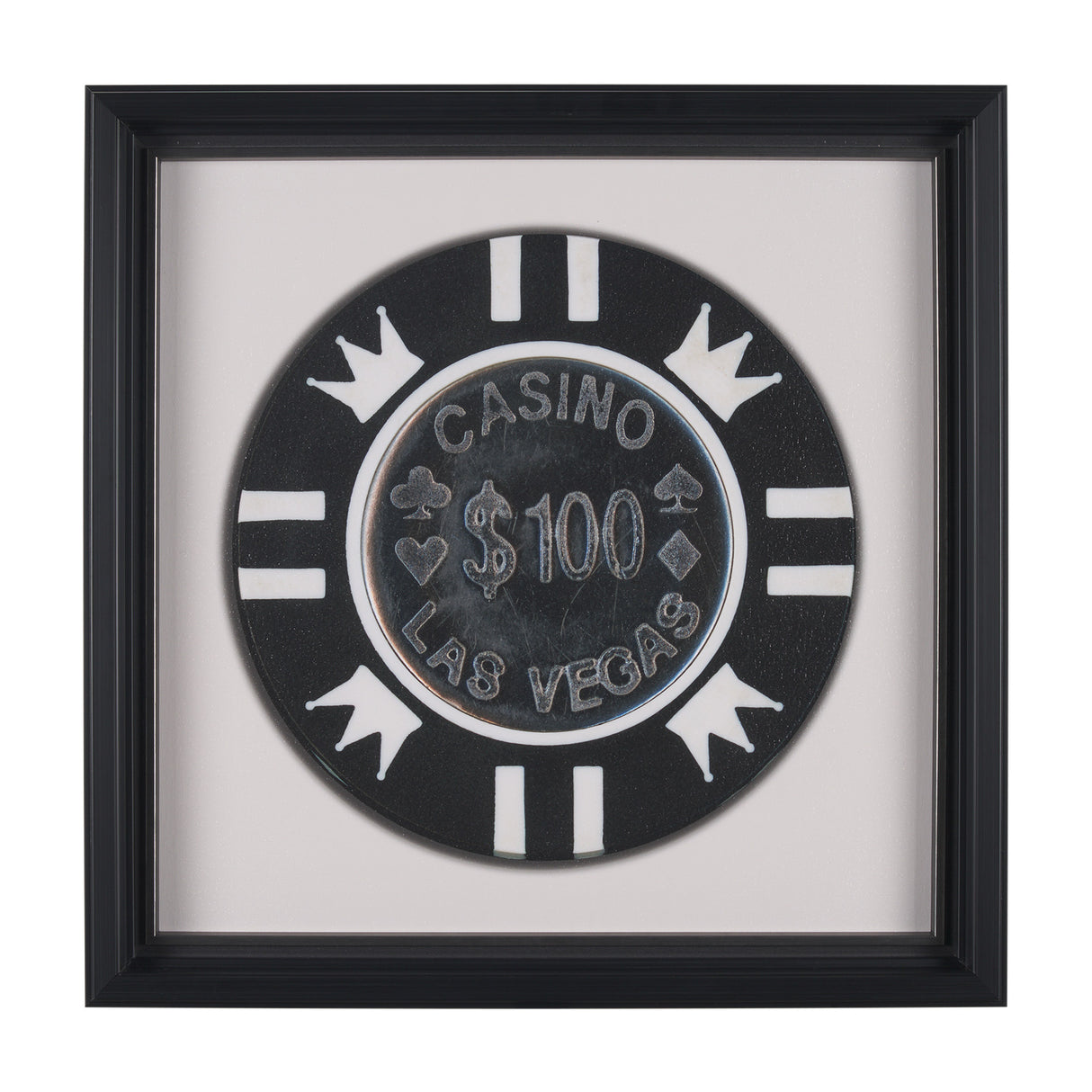 Casino 100 Dollar Vegas Poker Chip By Zap Studio Framed Art Photograph Print under Glass from Mercana - Luna Furniture