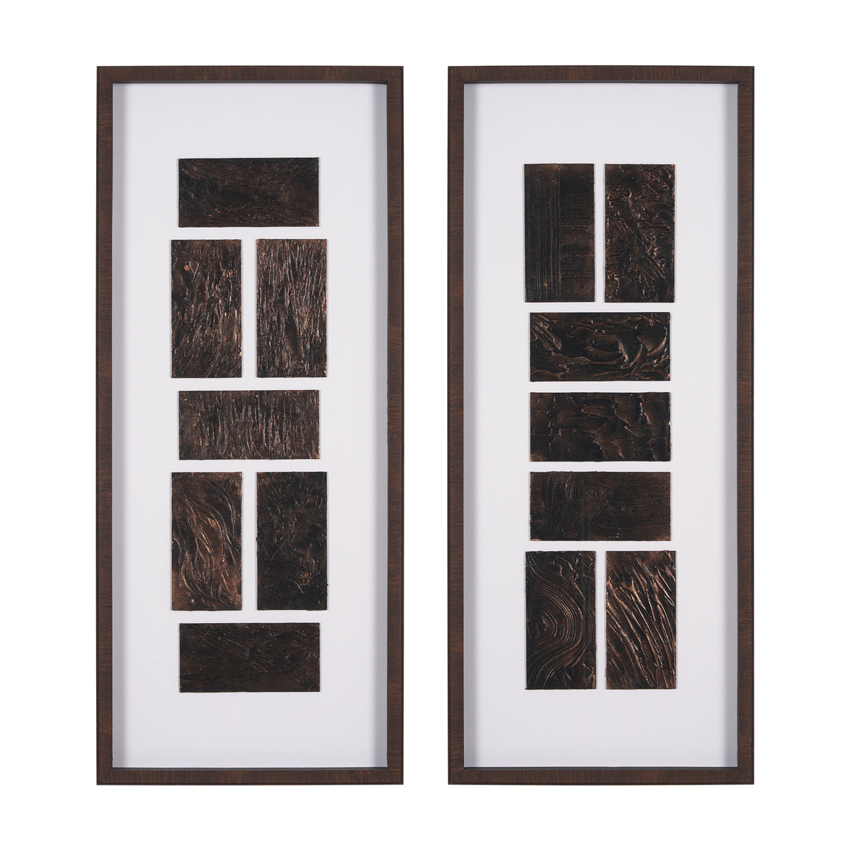 Grouped Bricks (Set of 2) by Studio M a handmade Original Framed Artwork under Glass from Mercana - Luna Furniture