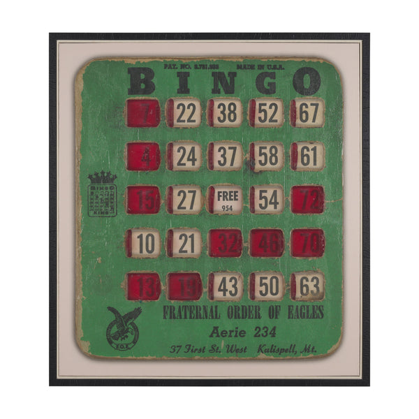 Chasing Numbers I Bingo Card by Mercana Studio a Hand Embellished Textured Framed Canvas