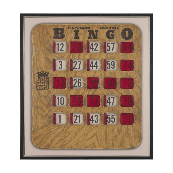 Chasing Numbers III Bingo Card by Mercana Studio a Hand Embellished Textured Framed Canvas