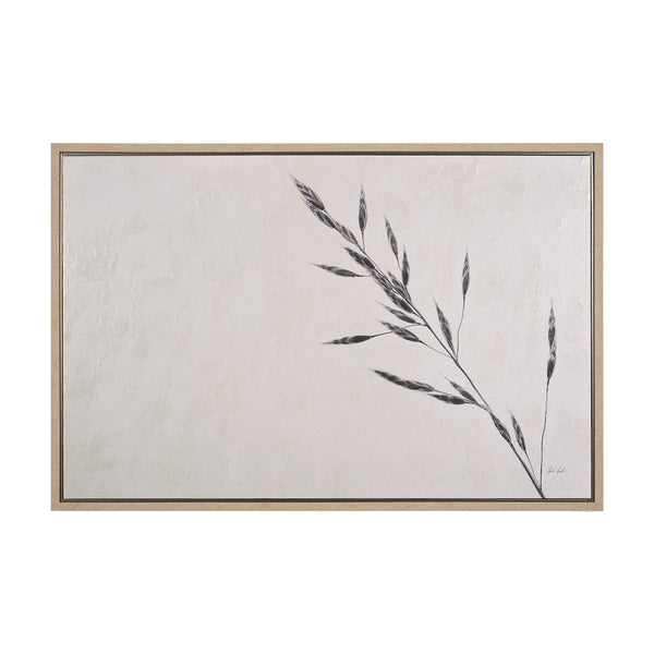 Wheat Grass III by Mercana Studio a Hand Embellished Textured Framed Canvas