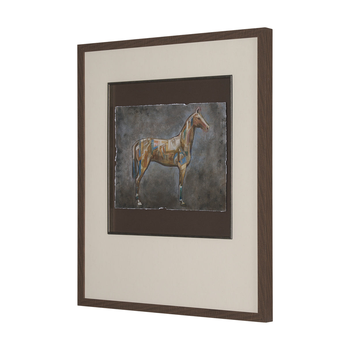 Mosaic Horse II by Mercana Studio a Hand Embellished Framed Art Print Matted under Glass from Mercana - Luna Furniture