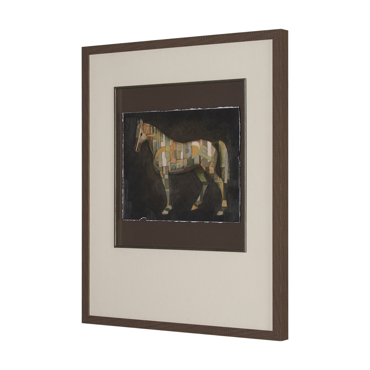 Mosaic Horse III by Mercana Studio a Hand Embellished Framed Art Print Matted under Glass from Mercana - Luna Furniture