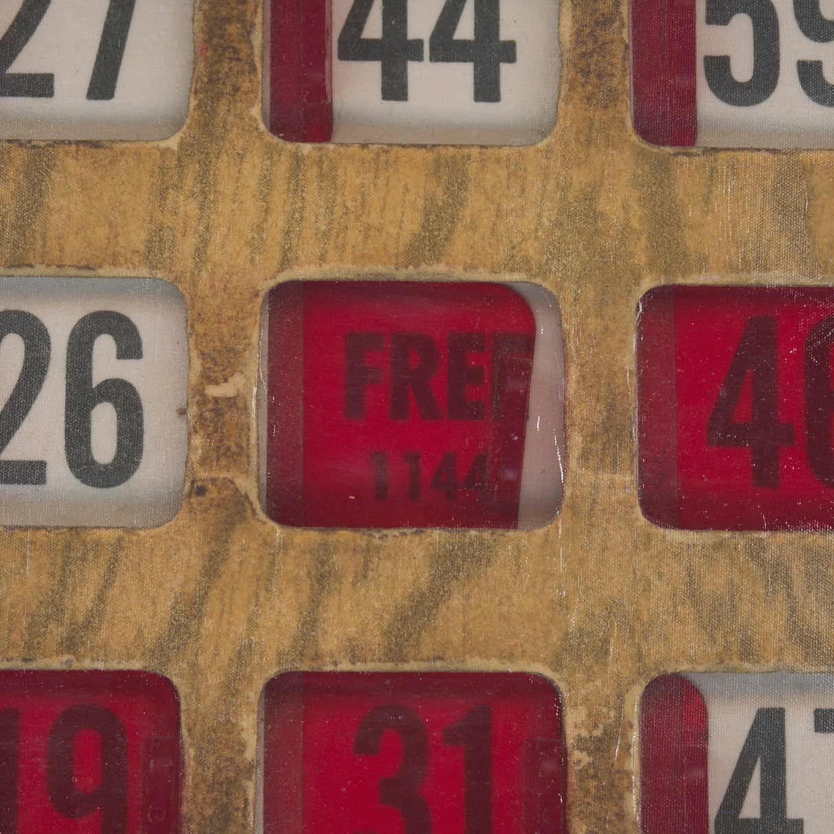 Chasing Numbers III Bingo Card by Mercana Studio a Hand Embellished Textured Framed Canvas from Mercana - Luna Furniture