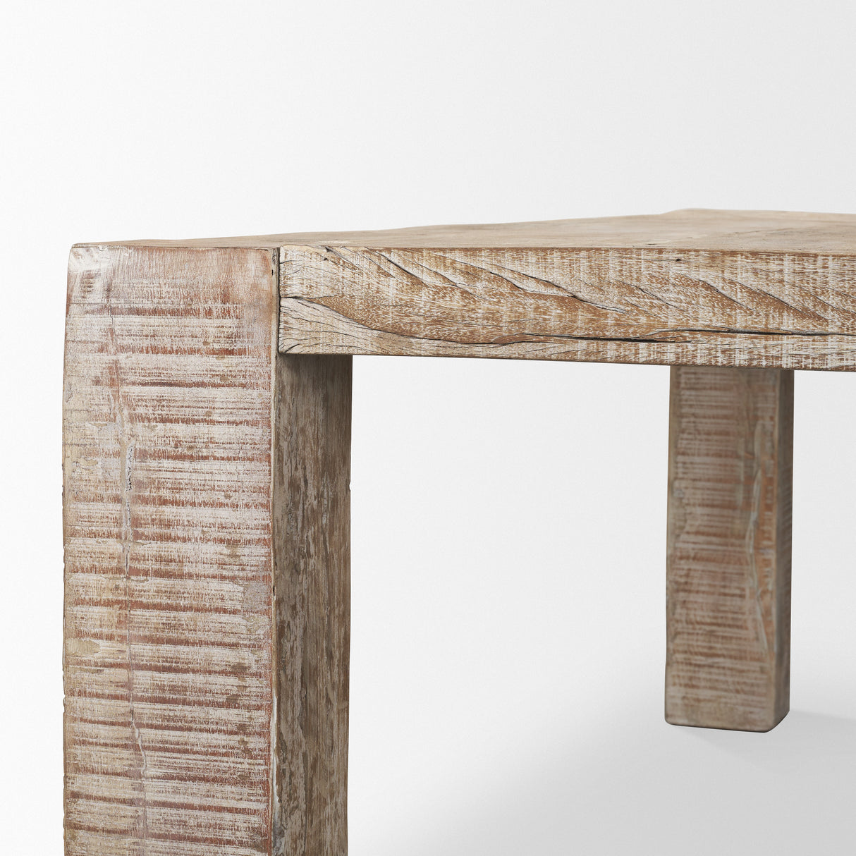 McArthur 84" Whitewash Reclaimed Wood Dining Table from Mercana - Luna Furniture