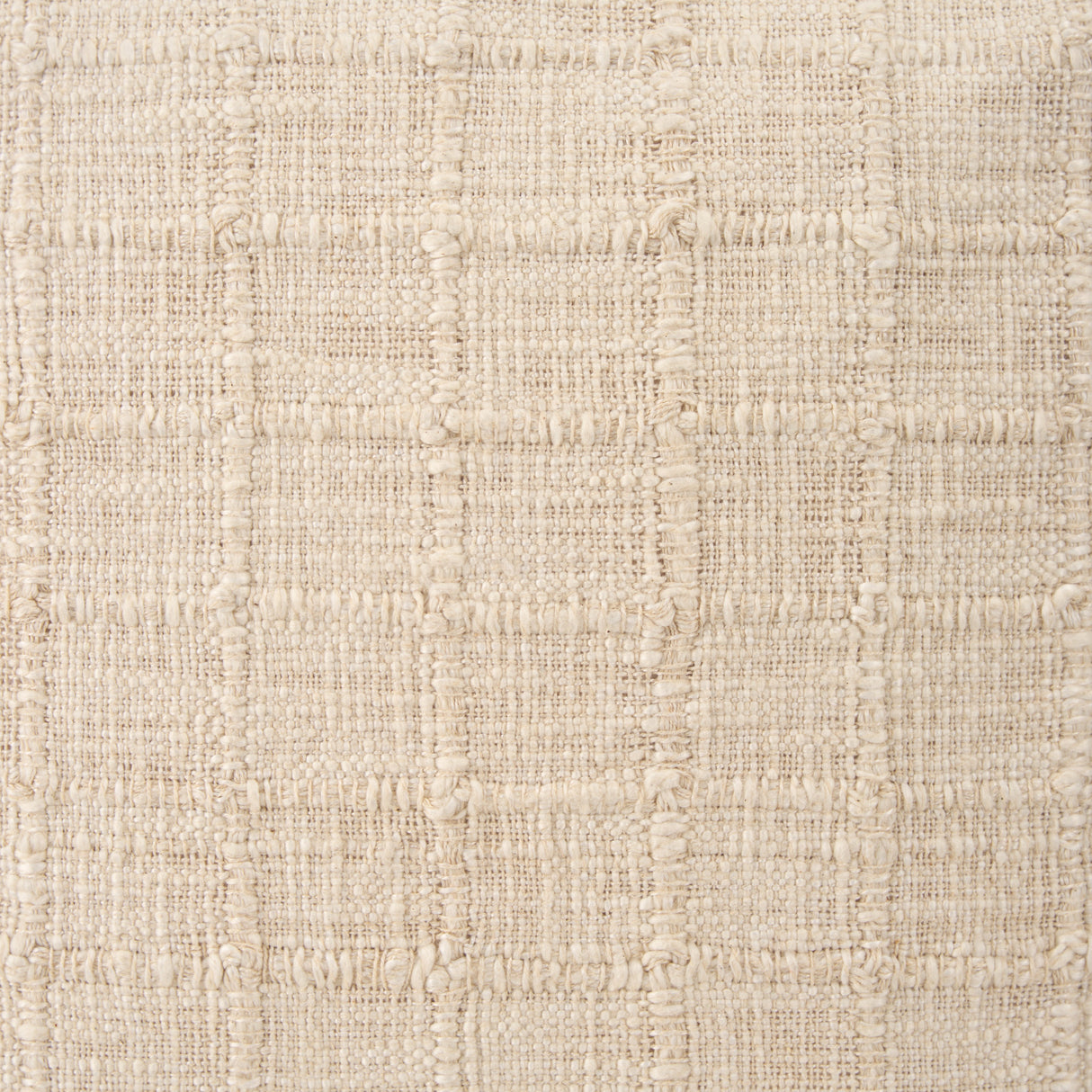 Jacory Cream Checker Textured Decorative Square Pillow Cover from Mercana - Luna Furniture