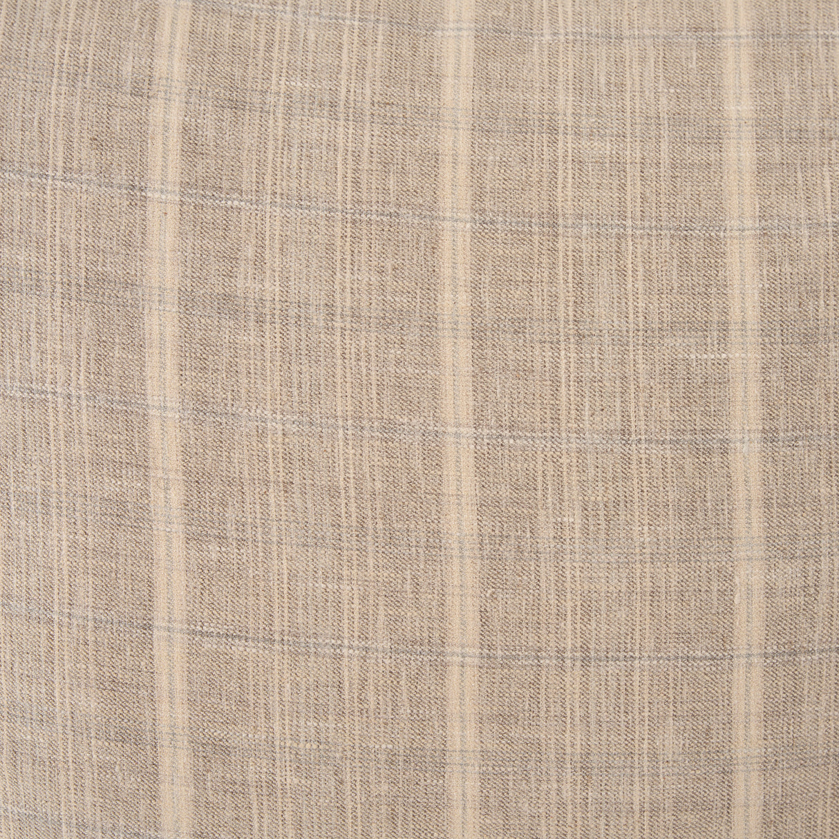 Jensen Beige and Gray Plaid Cotton-Linen Decorative Square Pillow Cover from Mercana - Luna Furniture