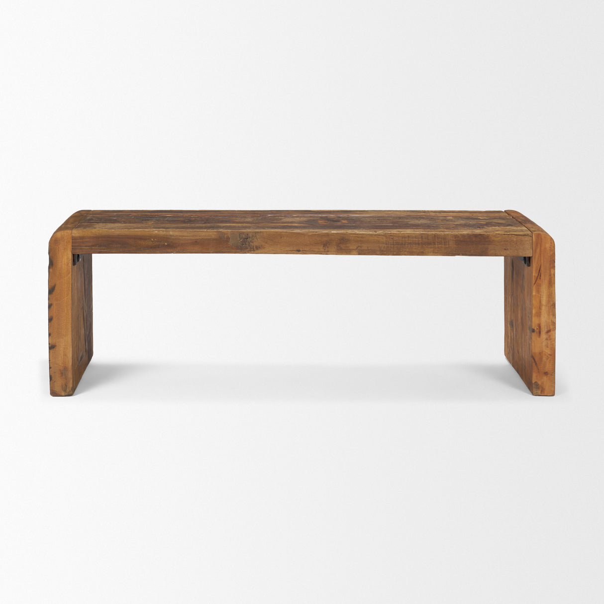 Estelle Rustic Brown Reclaimed Wood Bench from Mercana - Luna Furniture