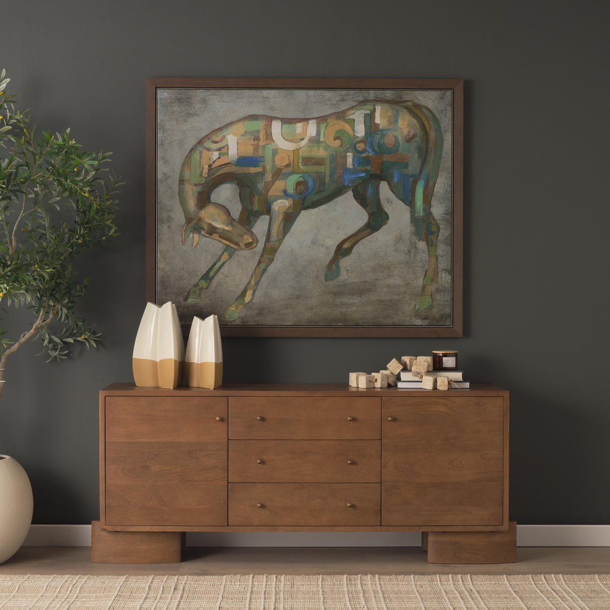 Mala Beige Paper Mache Cube Garland from Mercana - Luna Furniture
