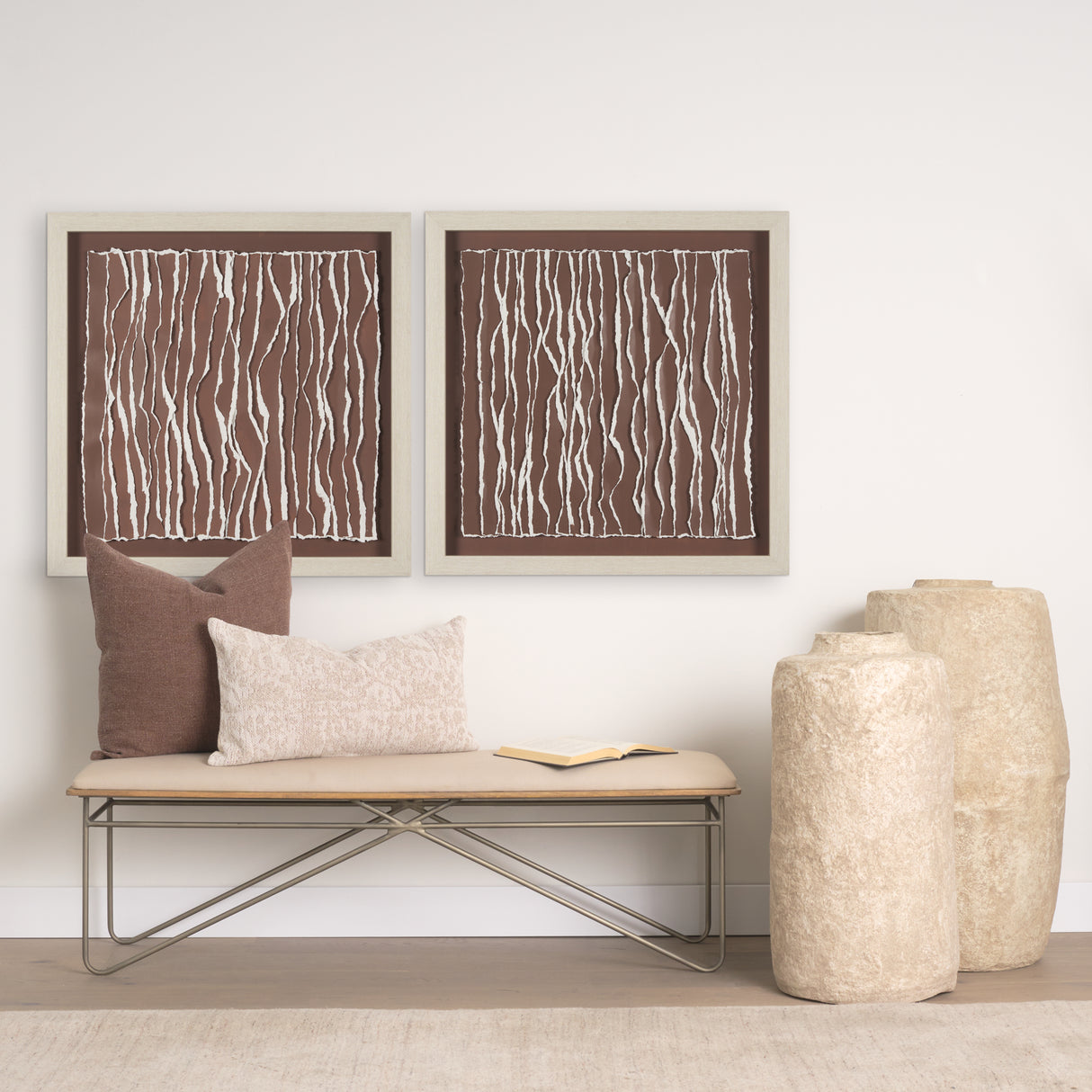 Tattered Waves II by Studio M a handmade Original Framed 3D Textured Artwork under Glass from Mercana - Luna Furniture