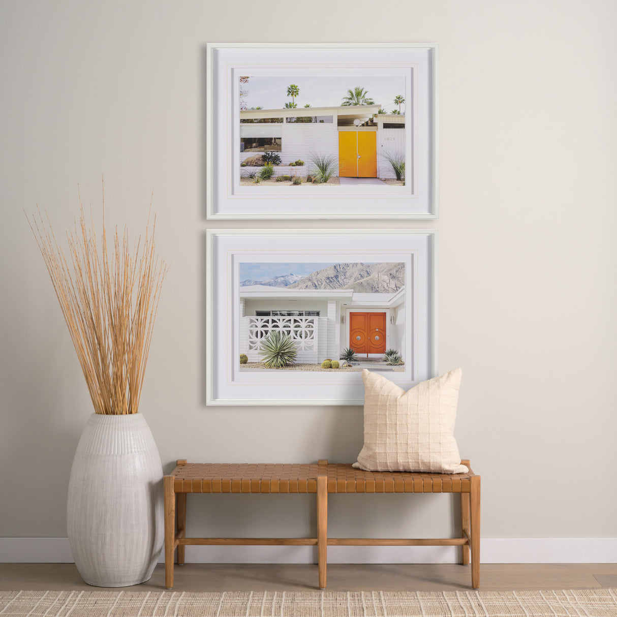 Palm Springs Villa Puerta Naranja Irene Suchocki Hand Embellished Framed Photo Art Print Matted unde from Mercana - Luna Furniture
