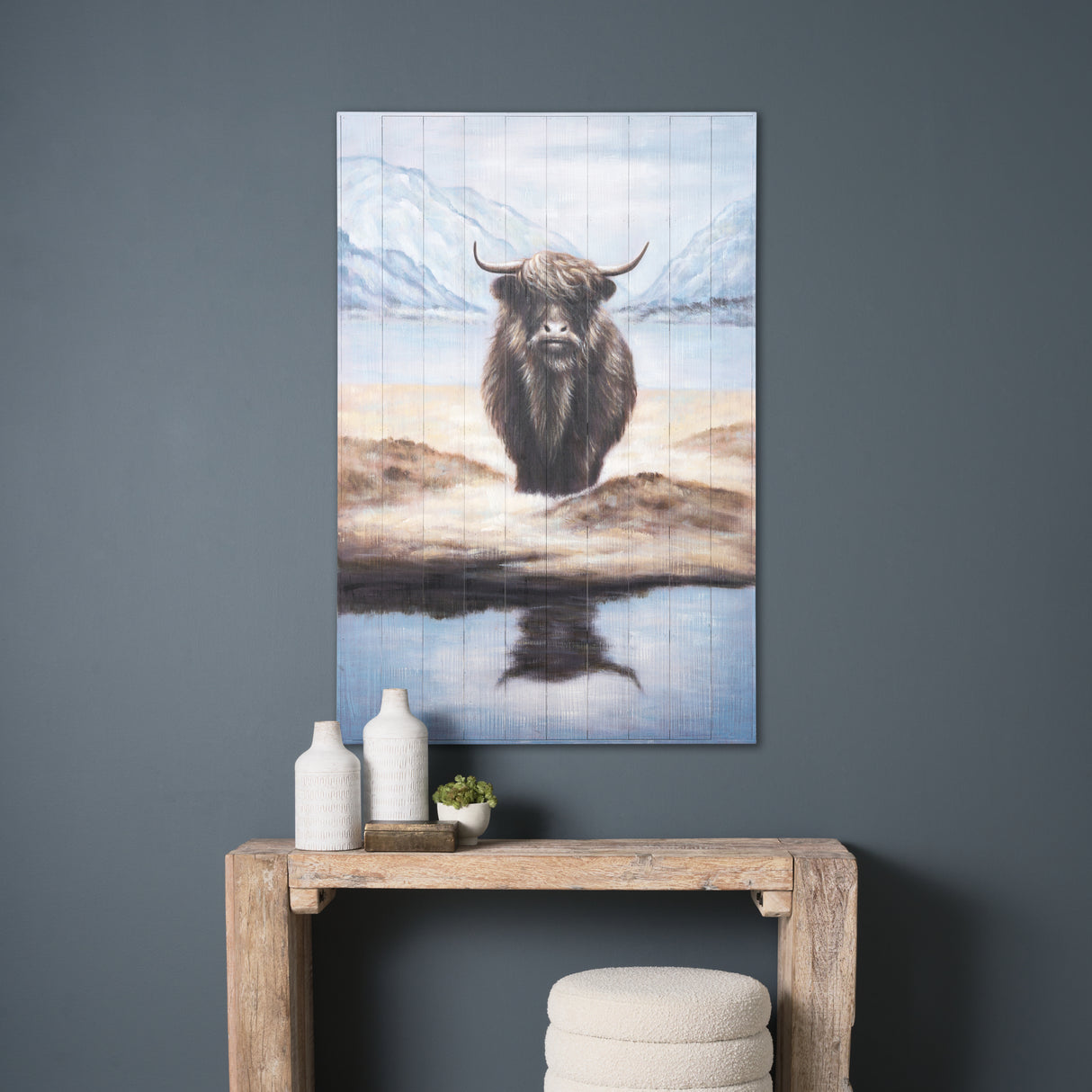 Wild Ox Painting on Wood from Mercana - Luna Furniture