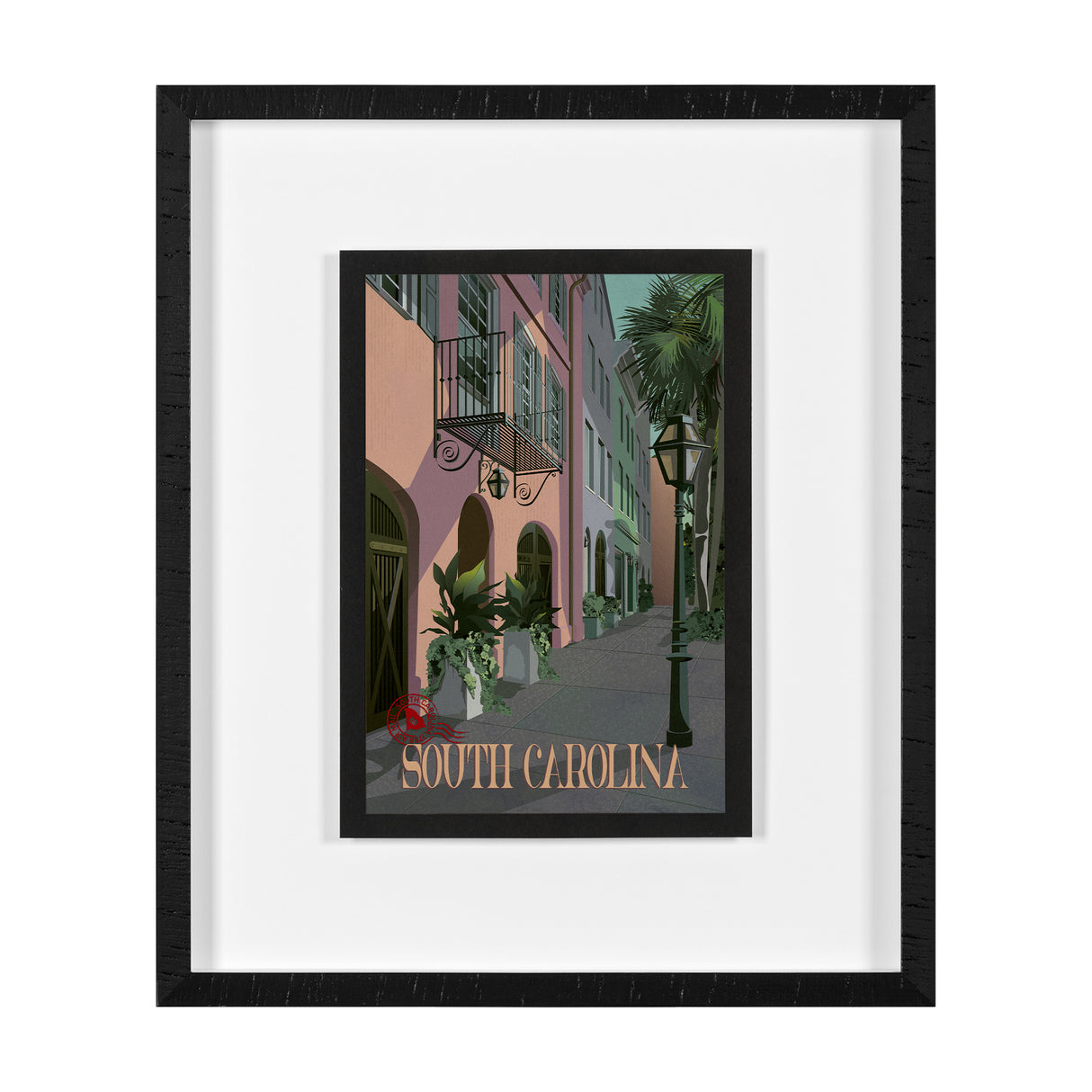 South Carolina Go USA (M) by Mercana Studio a Framed Art Print Matted under Glass from Mercana - Luna Furniture