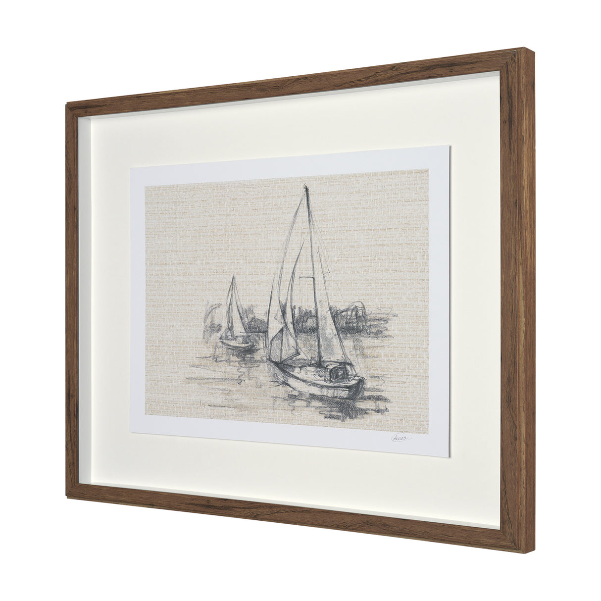 Sail Away III by Mercana Studio a Hand Embellished Framed Art Print Matted under Glass from Mercana - Luna Furniture