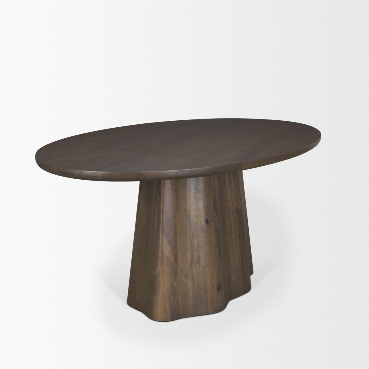 Jovani 94" Solid Dark Brown Mango Wood Oval Dining Table from Mercana - Luna Furniture
