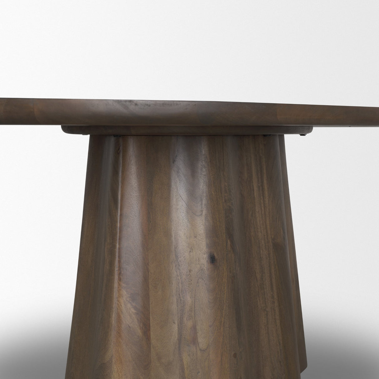 Jovani 94" Solid Dark Brown Mango Wood Oval Dining Table from Mercana - Luna Furniture