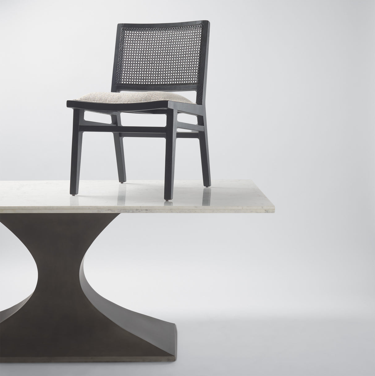 Wynn 20.5L x 24.6W x 34.1H Beige Fabric W/Black Wood Dining Chair, Set of 2 from Mercana - Luna Furniture