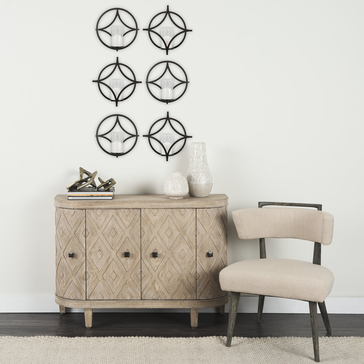 Lyra I Black Wall Candle Holder from Mercana - Luna Furniture