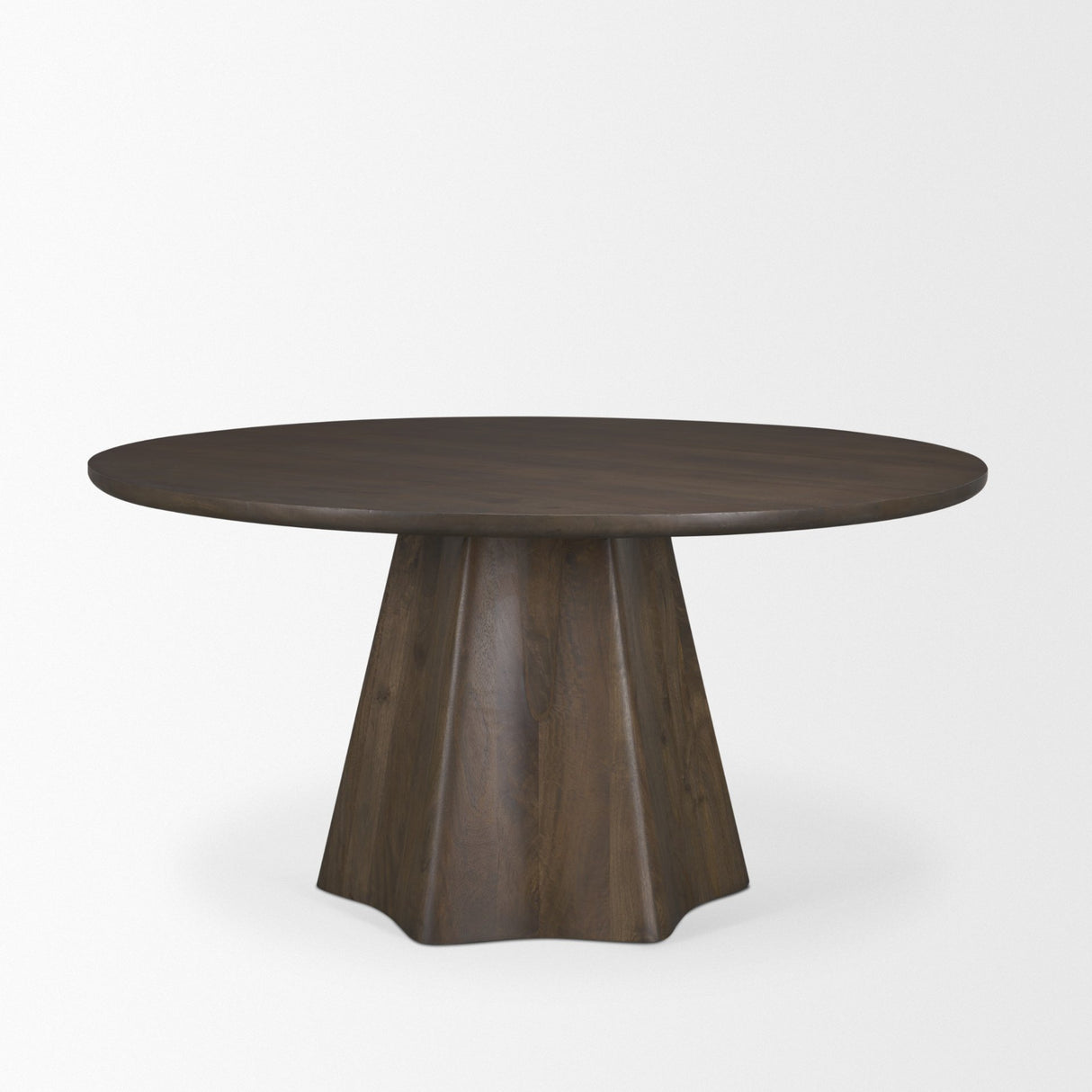 Jovani 60" Solid Dark Brown Mango Wood Round Dining Table from Mercana - Luna Furniture