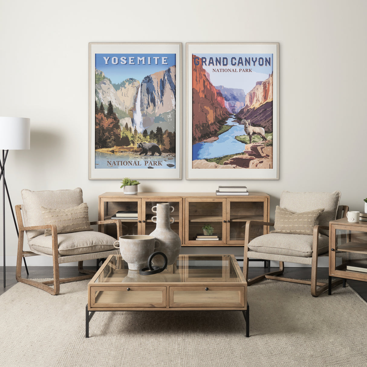 National Park -Yosemite by Mercana Studio a Framed Art Print Matted under Glass from Mercana - Luna Furniture