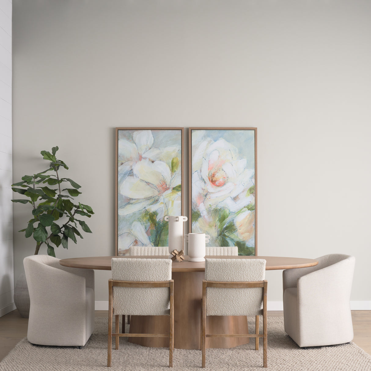 Aromatic Rose by Mercana Studio a Hand Embellished Textured Framed Canvas from Mercana - Luna Furniture