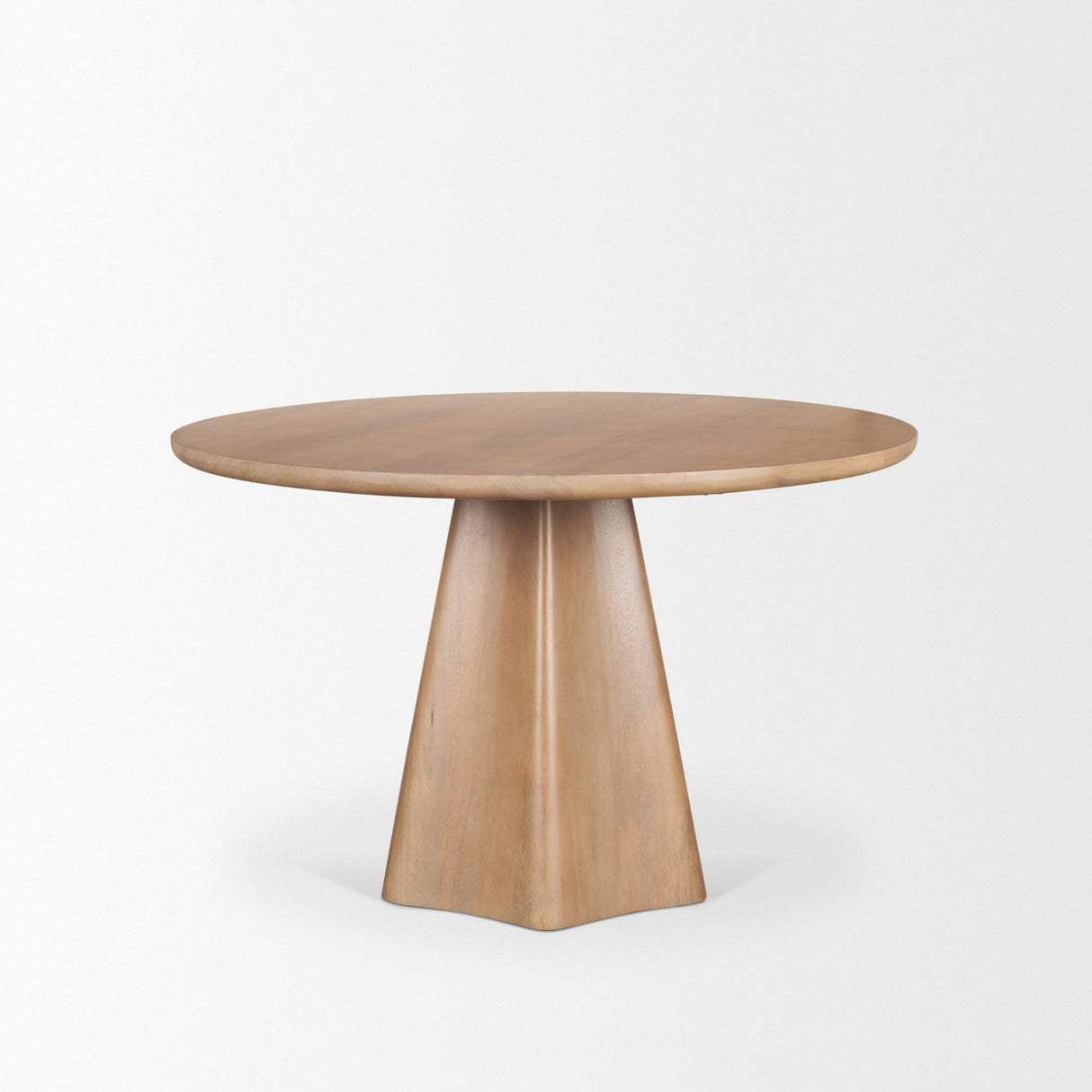 Jovani 48" Solid Light Brown Mango Wood Round Dining Table from Mercana - Luna Furniture