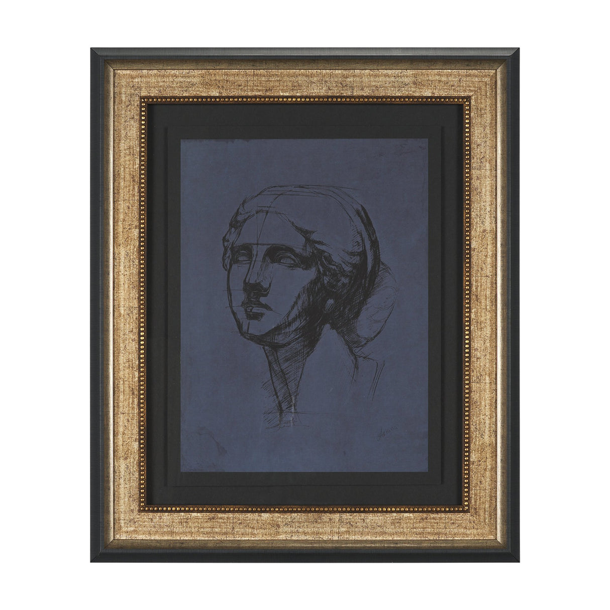 Face Study I by Ariana a Hand Embellished Framed Print under Glass from Mercana - Luna Furniture
