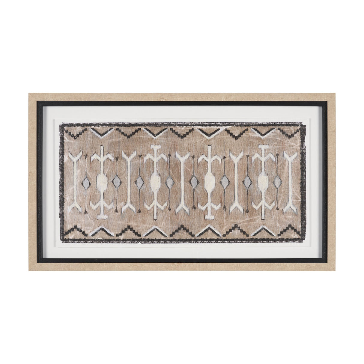 Vintage Rug by Chad Warren a Hand Embellished Framed Print under Glass from Mercana - Luna Furniture