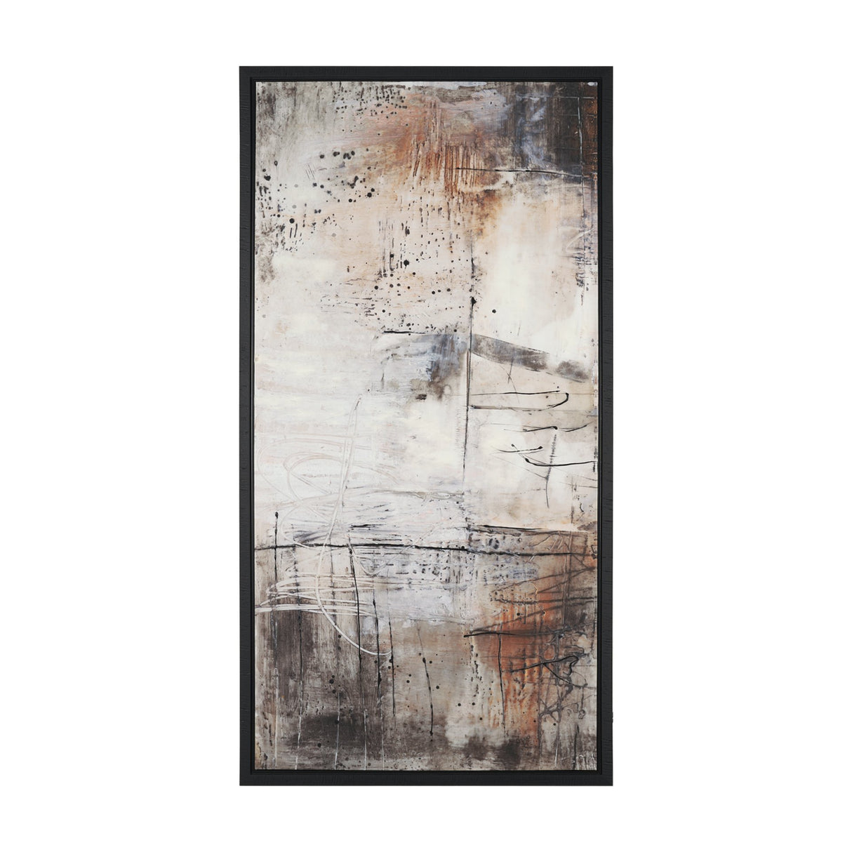 Blk Wht Bronze I by Jennifer Goldberger a Hand Embellished Textured Framed Canvas from Mercana - Luna Furniture