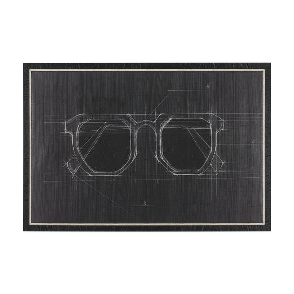 Glasses I by Dayna Matthews a Hand Embellished Textured Framed Canvas