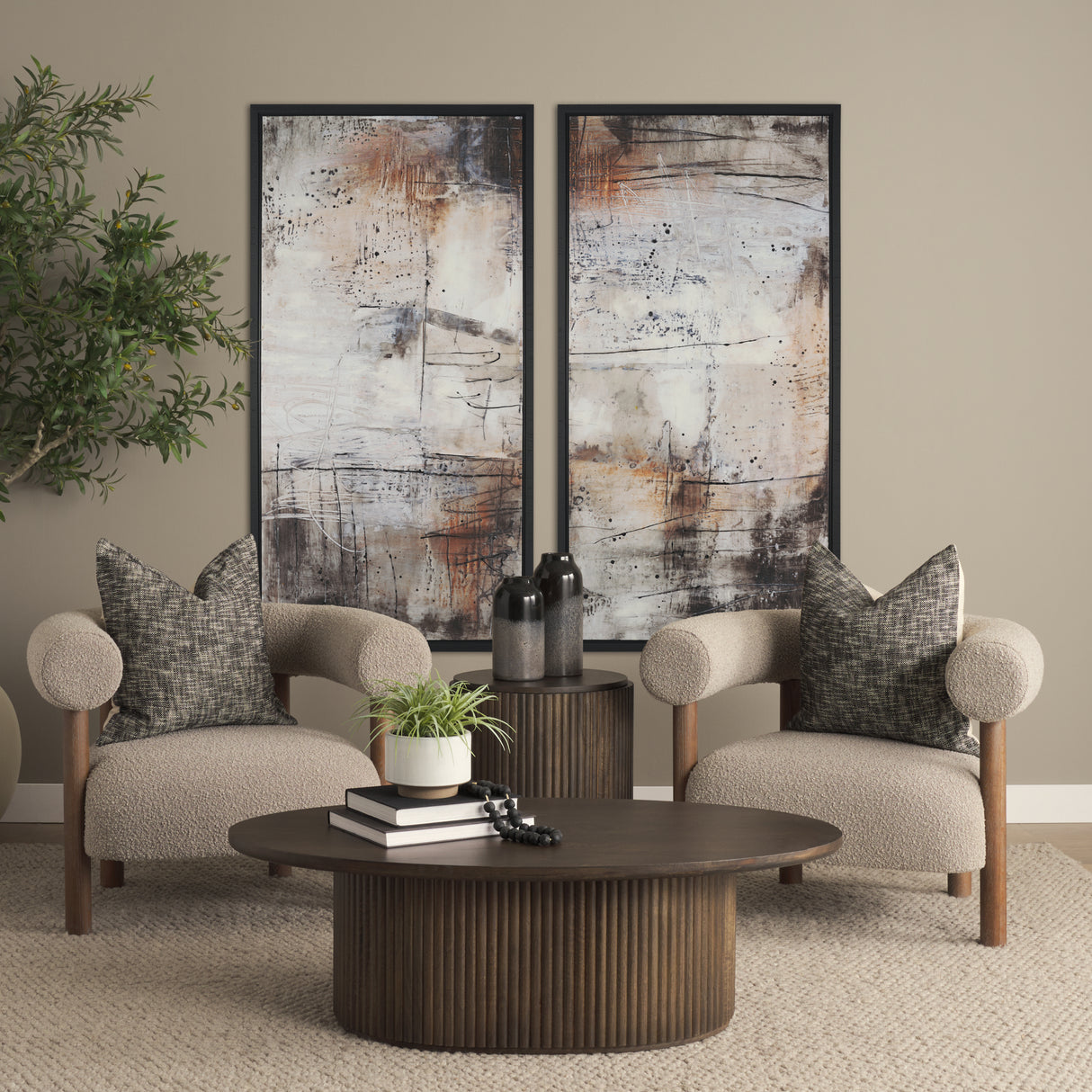 Blk Wht Bronze I by Jennifer Goldberger a Hand Embellished Textured Framed Canvas from Mercana - Luna Furniture