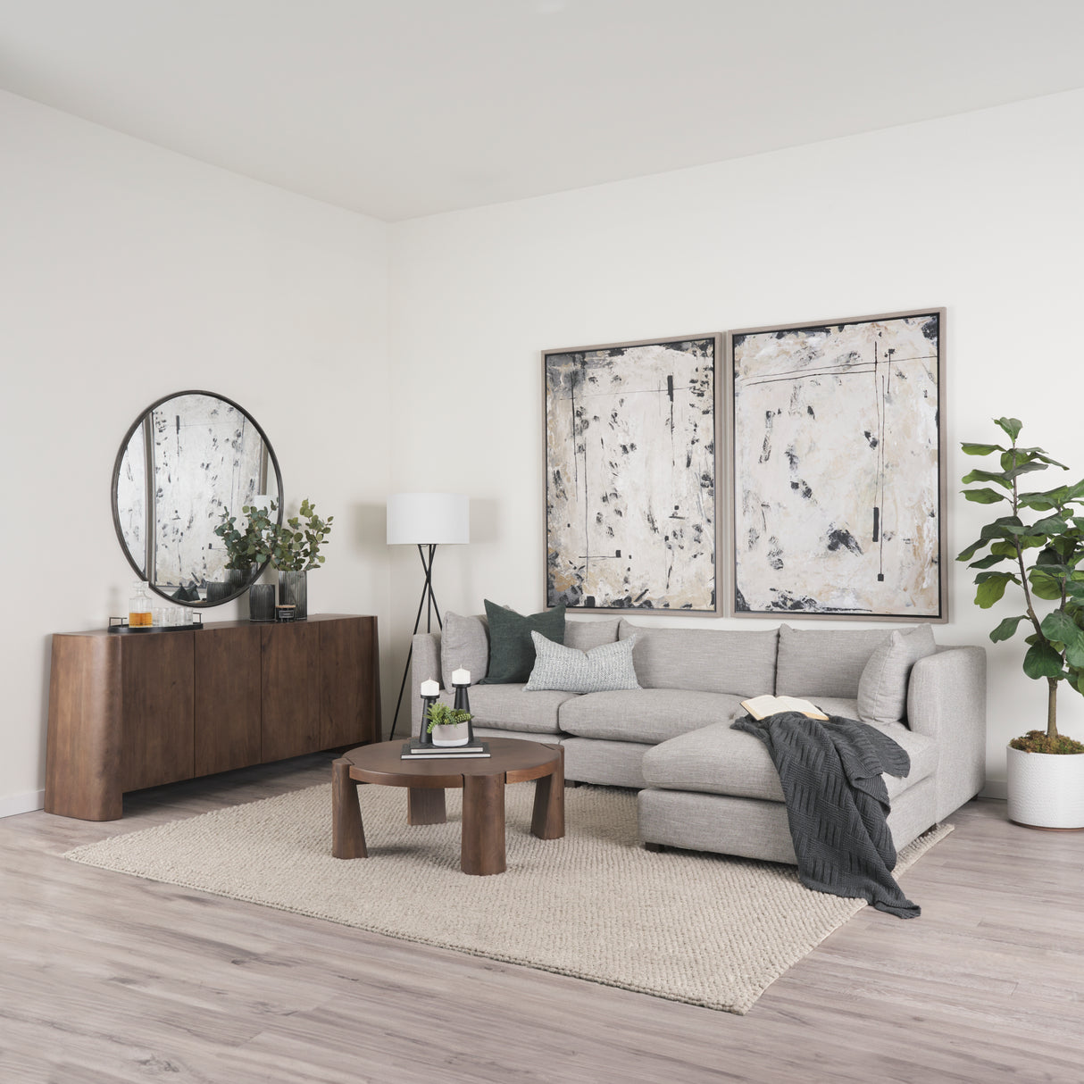 Tammar Round Wood w/ Tapered Legs Coffee Table from Mercana - Luna Furniture