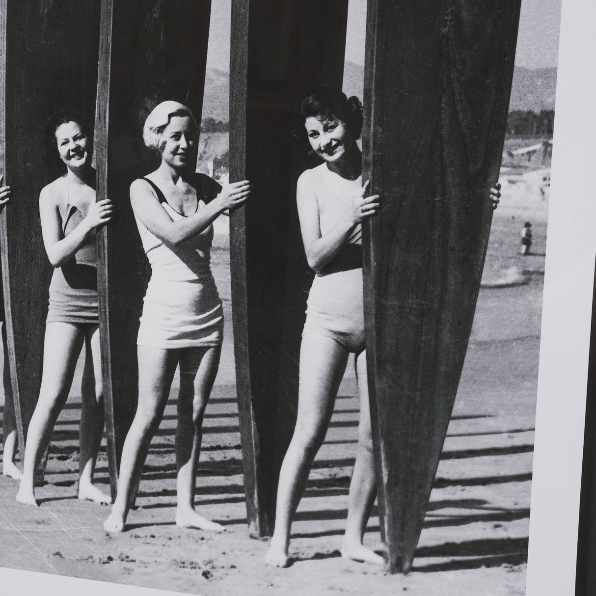 Surfin' Gals by The Chelsea Collection Hand Embellished Textured Framed Art Photo Matted under Glass from Mercana - Luna Furniture