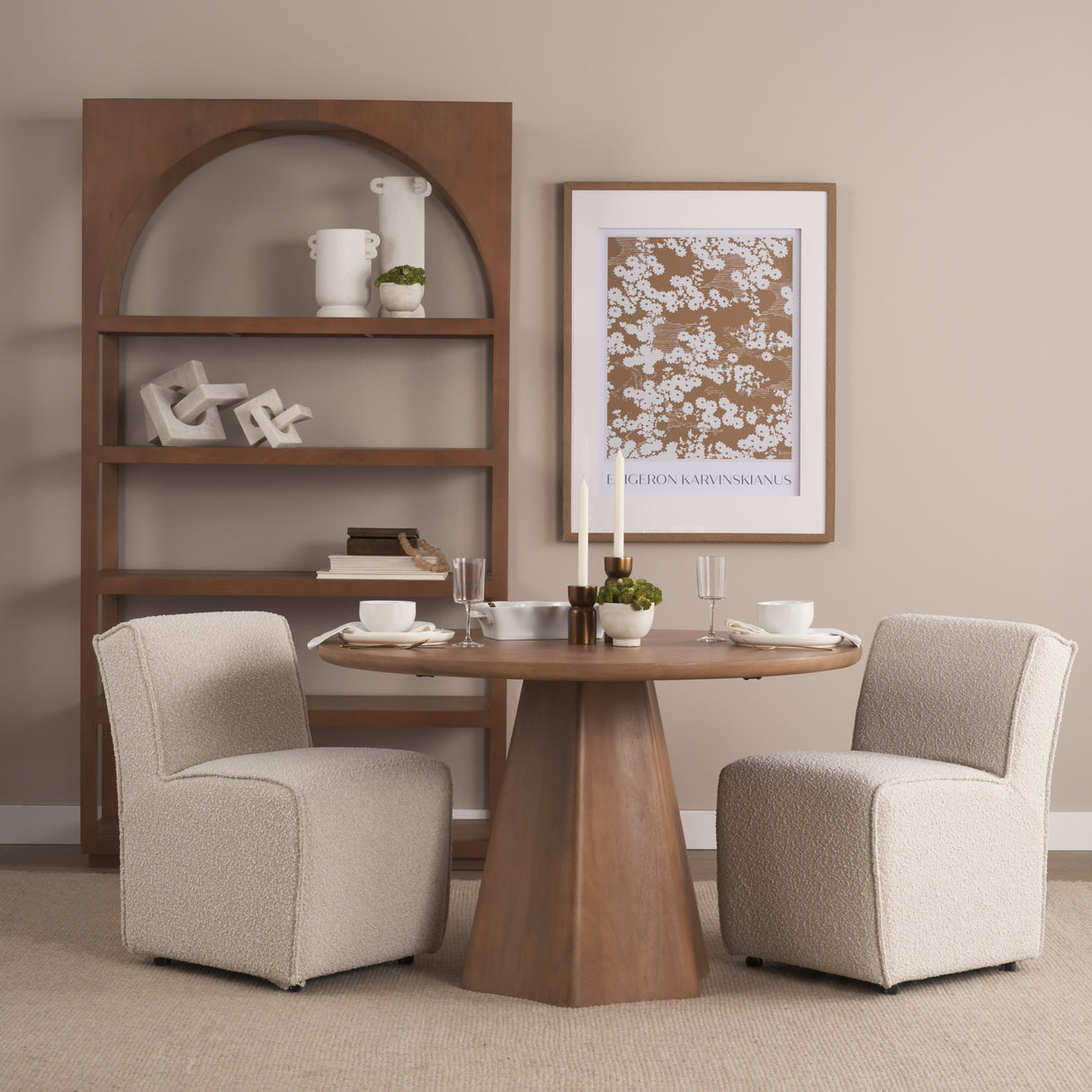 Jovani 48" Solid Light Brown Mango Wood Round Dining Table from Mercana - Luna Furniture