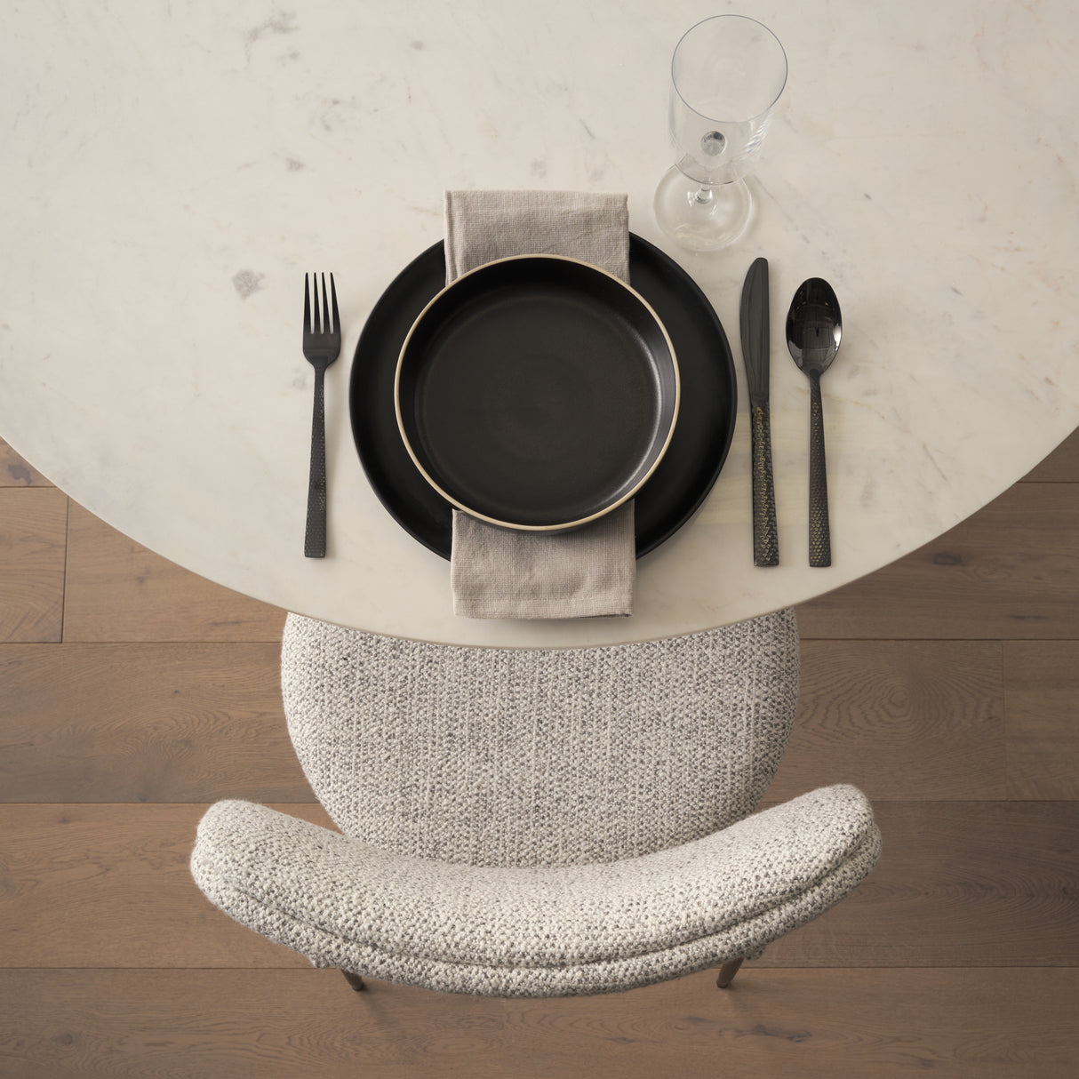 Casey Matte Black Metal w/ Gray Fabric Dining Chair, Set of 2 from Mercana - Luna Furniture